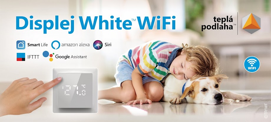 Displej White WiFi touch screen thermostat